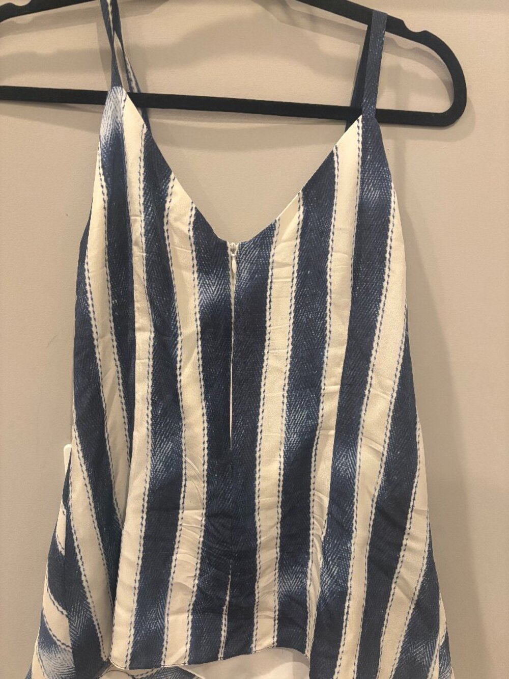Nanette Lepore Blue & White Striped Sleeveless Top Size 4